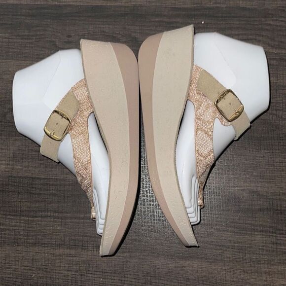 Fantasy Sandals Leather Buckle Slide Sandals, Size 38 - Picture 5 of 8